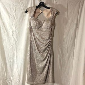Xscape Gold Gormal Sheath Dress